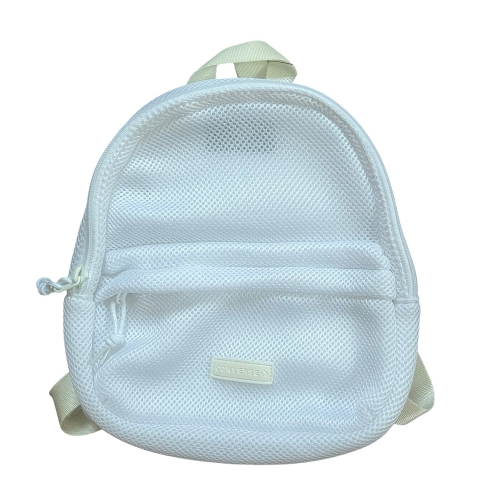 NWT CONVERSE WHITE & IVORY MESH MINI BACKPACK